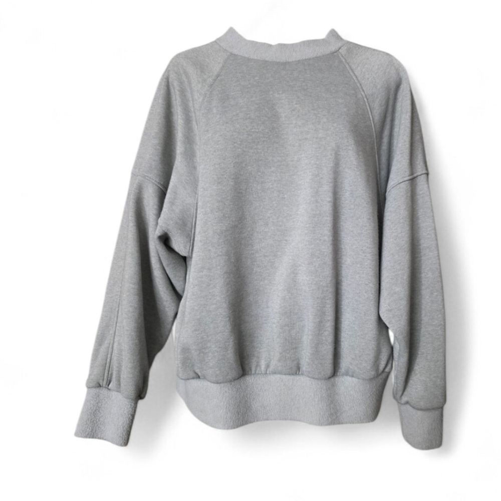 Cherish Light Gray Women's Crew Neck Sweater